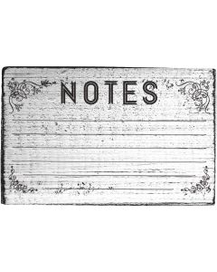Vintage notes stamp - top view
