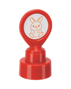 Bunny stamper in orange ink