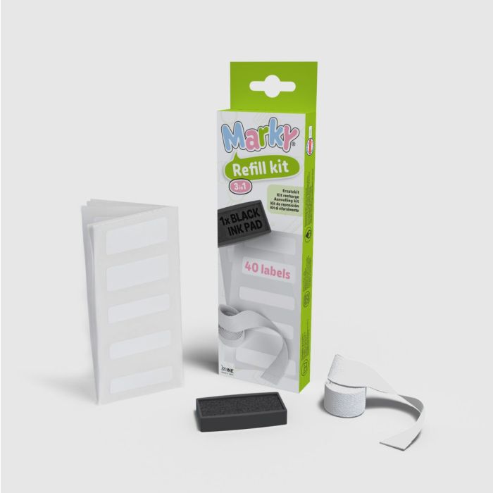 Custom textile stamp refill kit