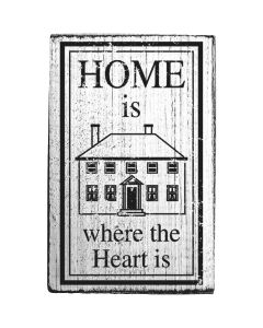Vintage Stamp - home is where the heart is - top view