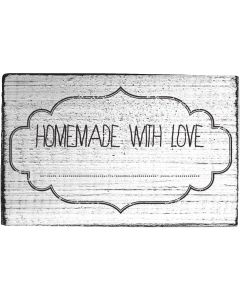 Vintage stamp - homemade with love - top view