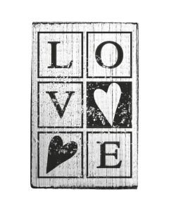 Vintage rubber stamp - Love - Top view