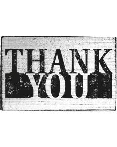 Vintage rubber stamp - Thank you - Top view