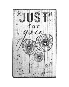 Vintage rubber stamp - just for you - top view