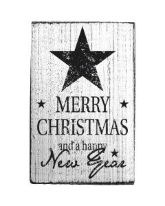 Vintage rubber stamp - Merry Christmas - Top view