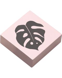 May and Berry rubber stamp - palm leaf - side view