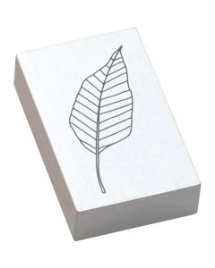 May and Berry rubber stamp - leaf - side view