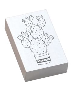 May and Berry rubber stamp - cactus - side view