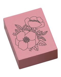 May and Berry rubber stamp - blossoms - side view