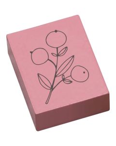 May and Berry rubber stamp - berry branch - side view 