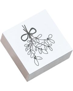 May and Berry mistletoe rubber stamp - side view
