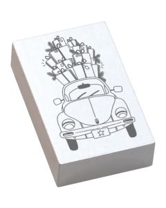 May and Berry rubber stamp - car with gifts