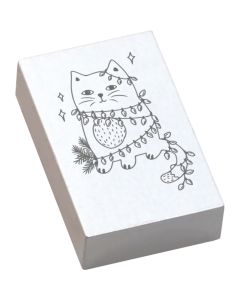 May and Berry rubber stamp - Christmas cat