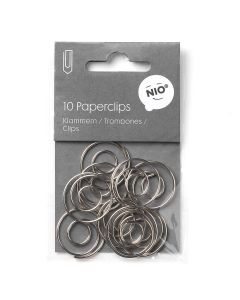PAPERCLIPS – spiral - silver - 10 pcs.