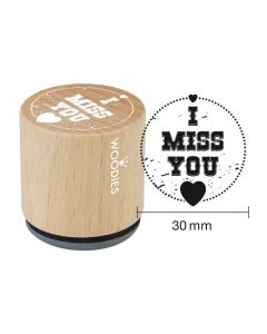 Woodies Rubber Stamp - I Miss You