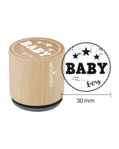 Woodies Rubber Stamp - Baby Boy
