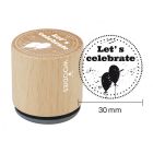 Woodies Rubber Stamp - Let's Celebrate