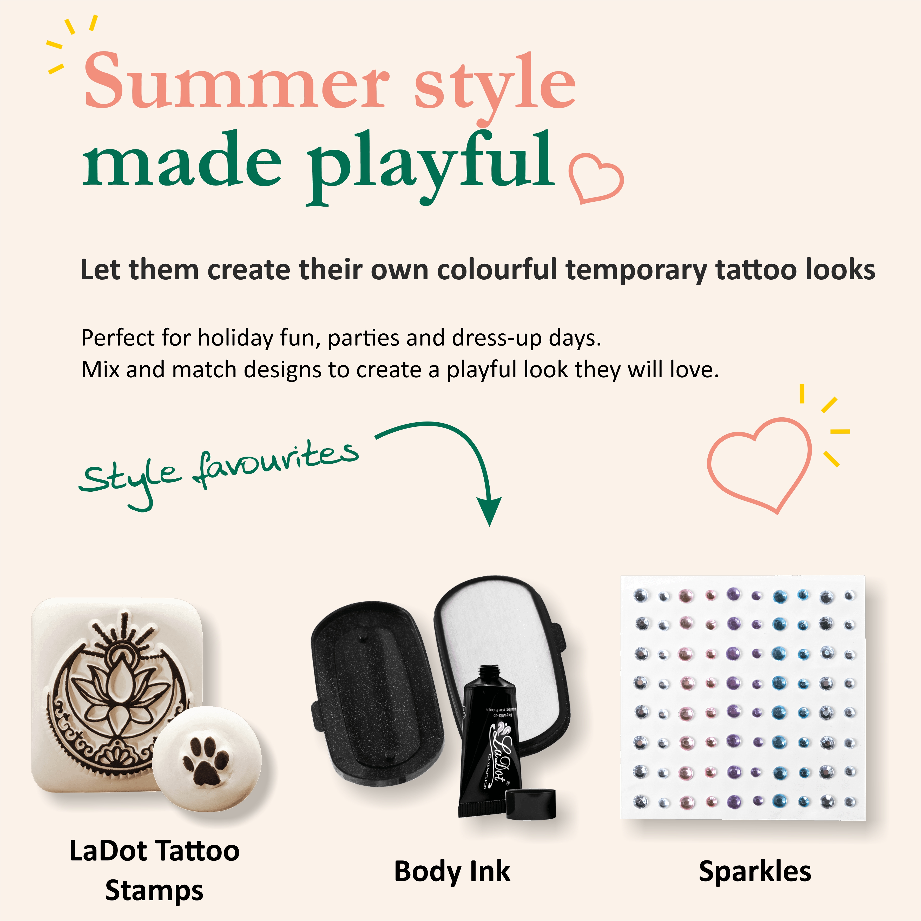 LaDot temporary tattoo stamp sale