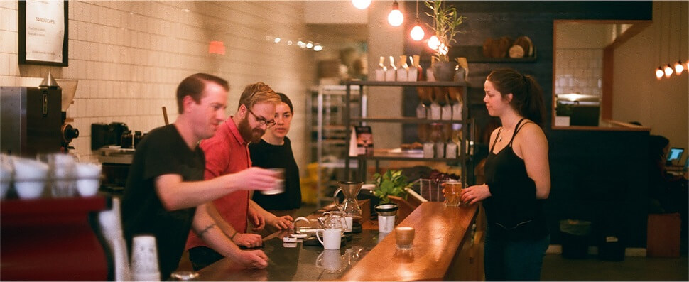 A loyal customer at a coffee shop