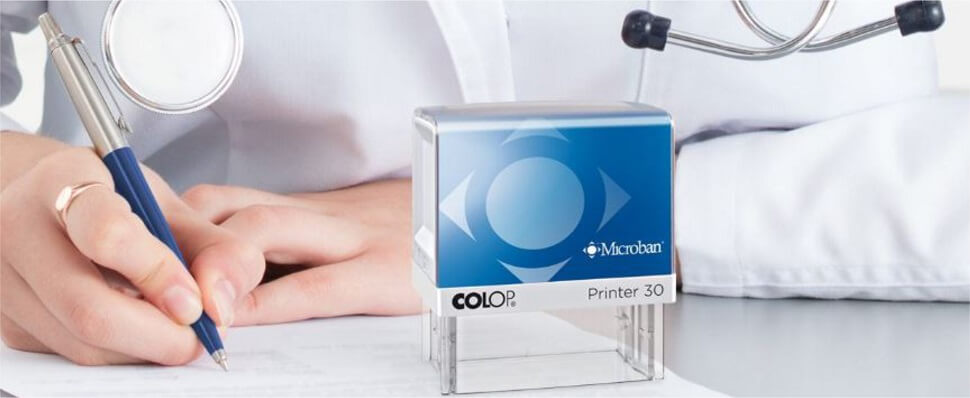 COLOP MIcroban antibacterial stamps