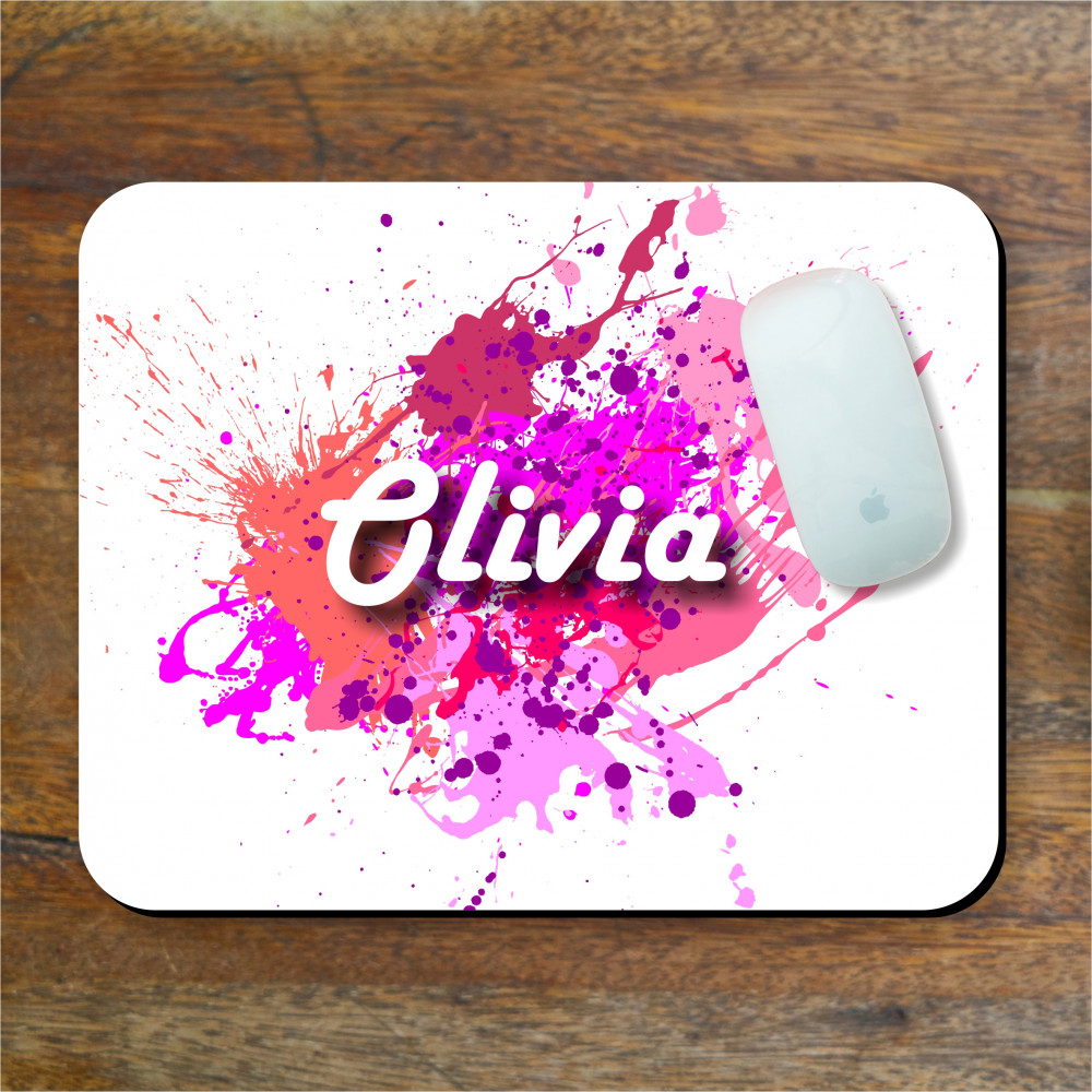 personalised paint splat mouse mat