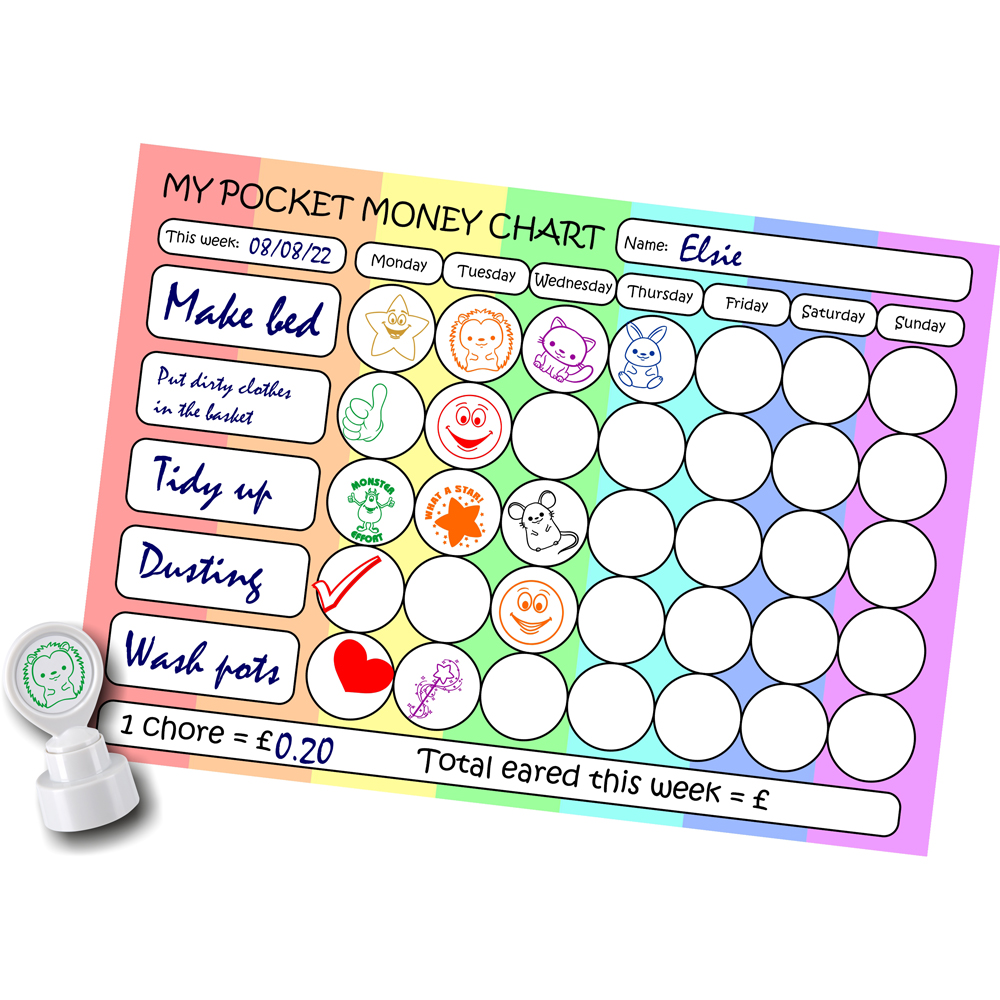 free to download pocket money chart