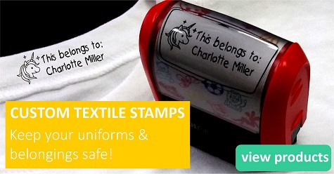 Personalised school uniform stamps